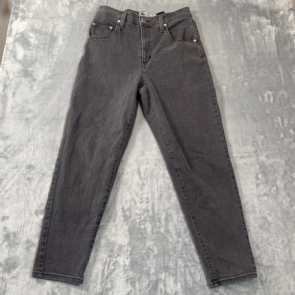 Levis‎ SilverTab Mom Jeans Womens W29 L27 Charcoal Grey High Rise Tapered